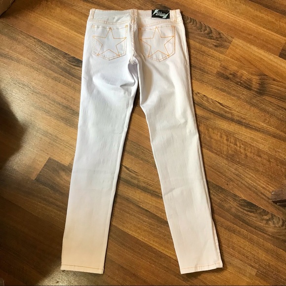 Abbey Dawn by Avril Lavigne white skinny jeans with embroidered star pockets - Picture 6 of 15